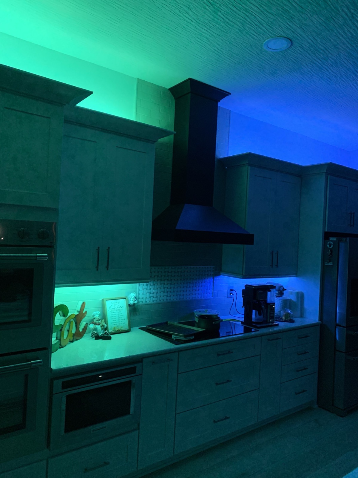 Color-changing under cabinet lighting